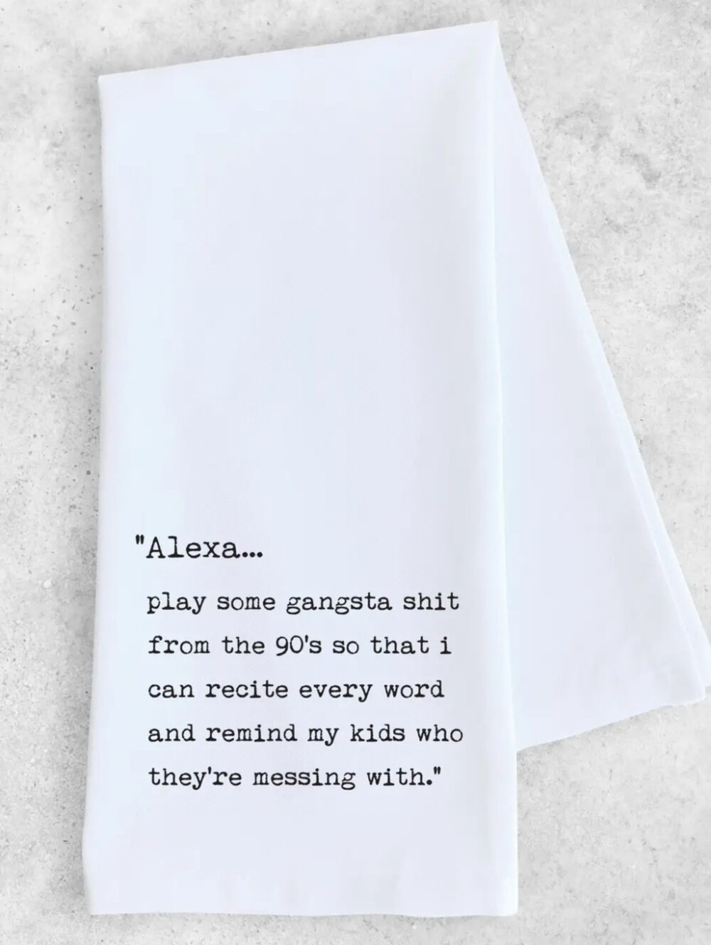 NWT SARCASTIC 100 Percent Cotton White Tea Towel